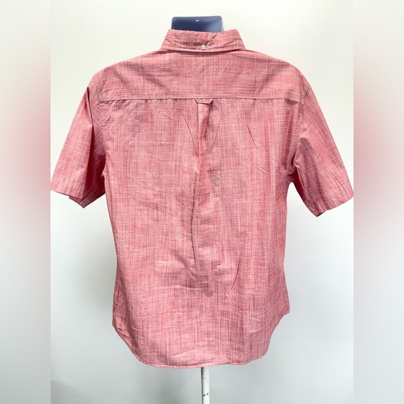 OCEAN CURRENT Men’s Red and white heather short sleeve‎ button down size XL. - Picture 4 of 12